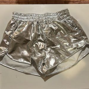 Silver 70s Gym Short